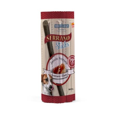 STICKS SERRANO PARA PERROS (16 UNIDADES X 10) JAMON SERRANO