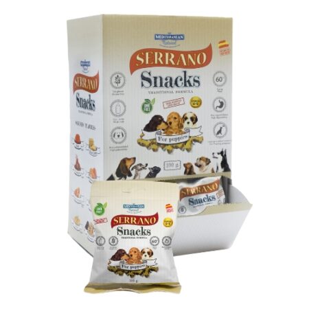 SNACK SERRANO PARA PERROS 85GR CACHORROS 25 UNIDADES