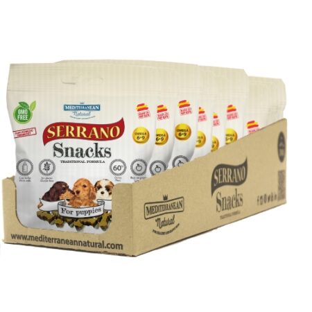 SNACK SERRANO PARA PERROS 100GR CACHORROS 12 UNIDADES