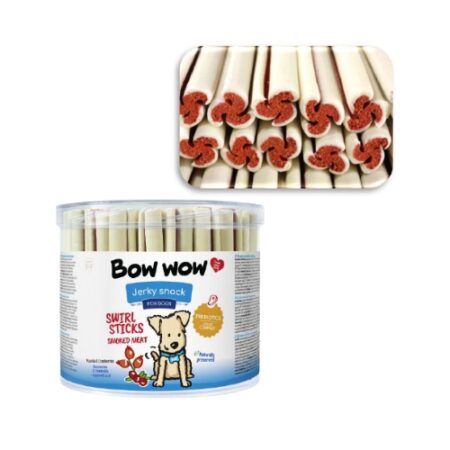 BOW WOW SWIRL STICKS CARNE AHUMADA 55 UNIDADES
