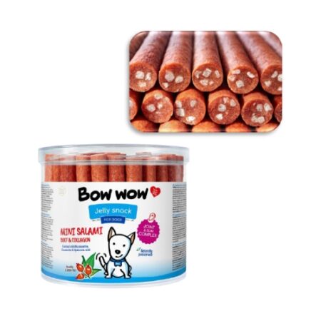 BOW WOW MINI SALAMI TERNERA Y COLAGENO 60 UNIDADES