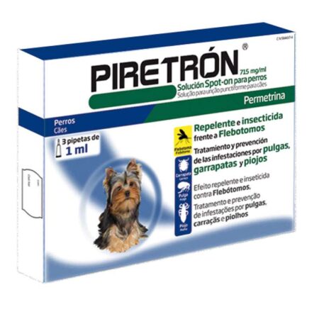 PIRETRON 1ML PERROS - 15KG  30 PIPETAS
