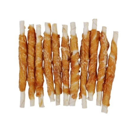 PALO DE PIEL DE BUEY CON POLLO 18CM - 25 UNIDADES