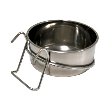 COMEDERO INOX T3 COTORRA / LORO 12CM (GANCHO)