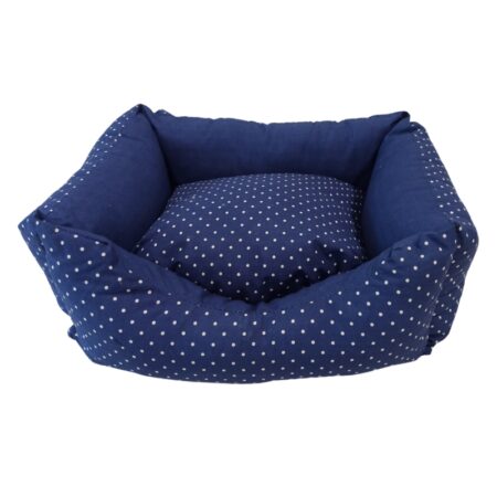 CUNA RECTANGULAR TOPOS AZUL T2 60X50X21CM