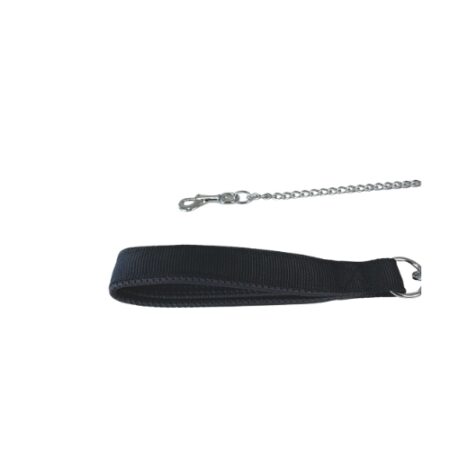 CORREA PUÑO BLANDO DE NYLON Y CADENA 25MMX75CM NEGRO