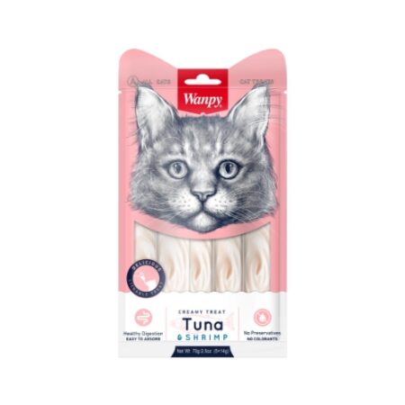 WANPY CREMA DE ATUN Y GAMBAS 12 ENVASES DE 70GR (5 BARRITAS X14GR)