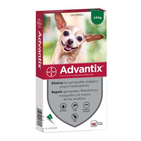 ADVANTIX 4X0,4ML 0 A 4KG 4 PIPETAS