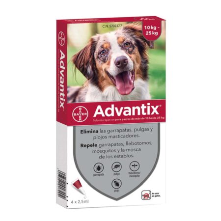 ADVANTIX 4X2,5ML 10 A 25KG 4 PIPETAS