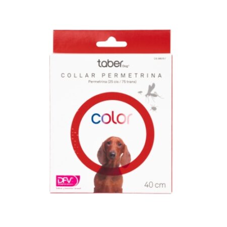 TABERDOG COLOR COLLAR PERMETRINA ROJO 40CM