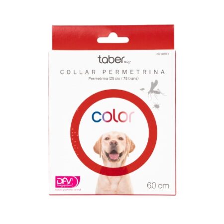 TABERDOG COLOR COLLAR PERMETRINA ROJO 60CM