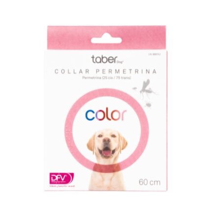 TABERDOG COLOR COLLAR PERMETRINA ROSA 60CM