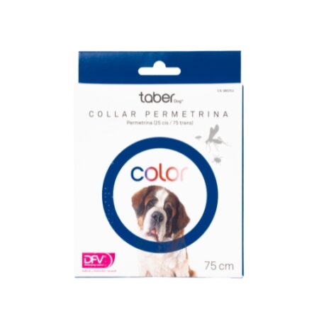 TABERDOG COLOR COLLAR PERMETRINA AZUL 75CM