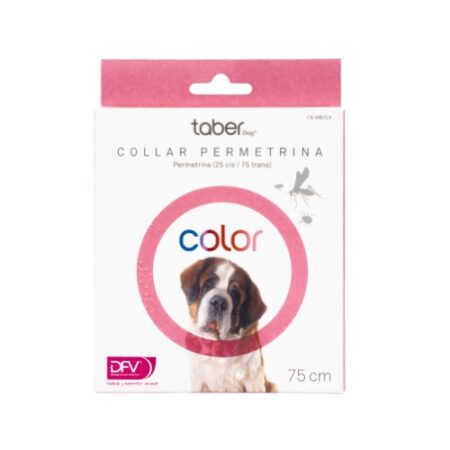 TABERDOG COLOR COLLAR PERMETRINA ROSA 75CM