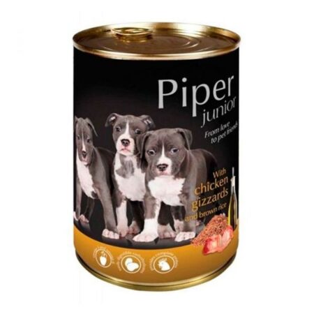 PIPER JUNIOR WITH CHICKEN GIZZARDS AND BROWN RICE 400GR