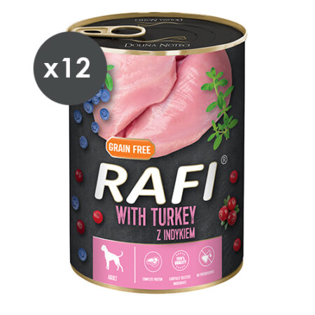RAFI PATÉ PAVO Y ARÁNDANOS 12X400GR