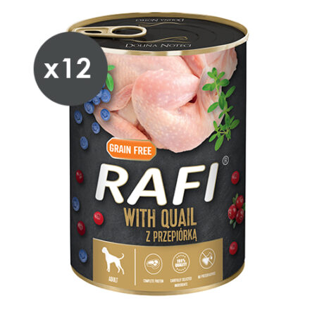 RAFI PATÉ CODORNIZ Y ARÁNDANOS 12X400GR