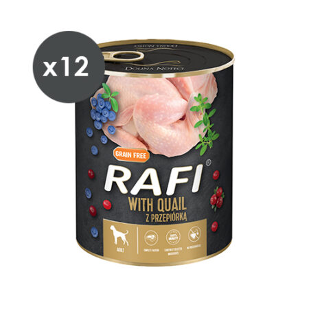 RAFI PATÉ CODORNIZ Y ARÁNDANOS 12X800GR