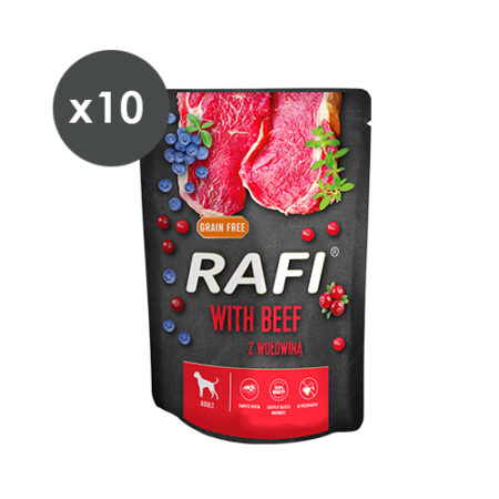 RAFI PATÉ TERNERA Y ARÁNDANOS 10X300GR