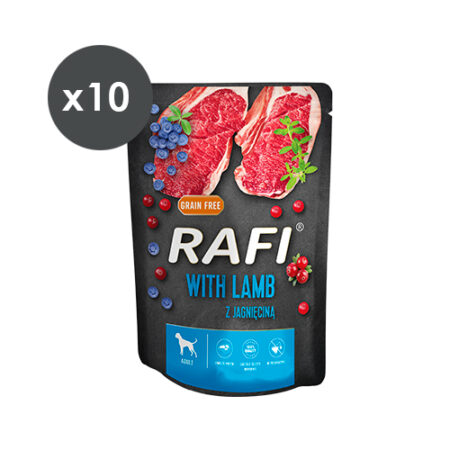 RAFI PATÉ CORDERO Y ARÁNDANOS 10X300GR