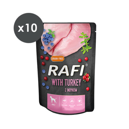 RAFI PATÉ PAVO Y ARÁNDANOS 10X300GR