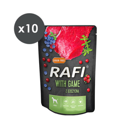 RAFI PATÉ CARNE DE CAZA Y ARÁNDANOS 10X300GR