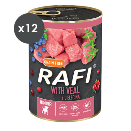 RAFI JUNIOR PATÉ VACUNO Y ARÁNDANOS 12X400GR