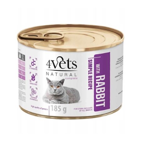 4VETS WITH RABBIT CAT STERILIZED 185 G