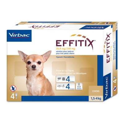 EFFITIX XS 4 PIP 1,5 - 4KG PERROS MUY PEQUEÑOS 26,8 / 24MG
