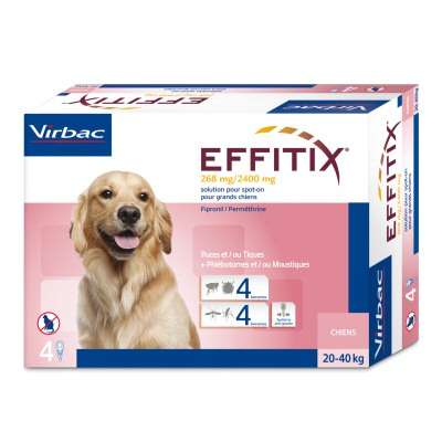 EFFITIX L 4 PIP 20 - 40KG PERROS  GRANDES 268 / 2400MG